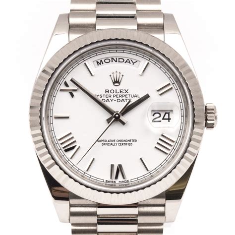 white gold rolex chain